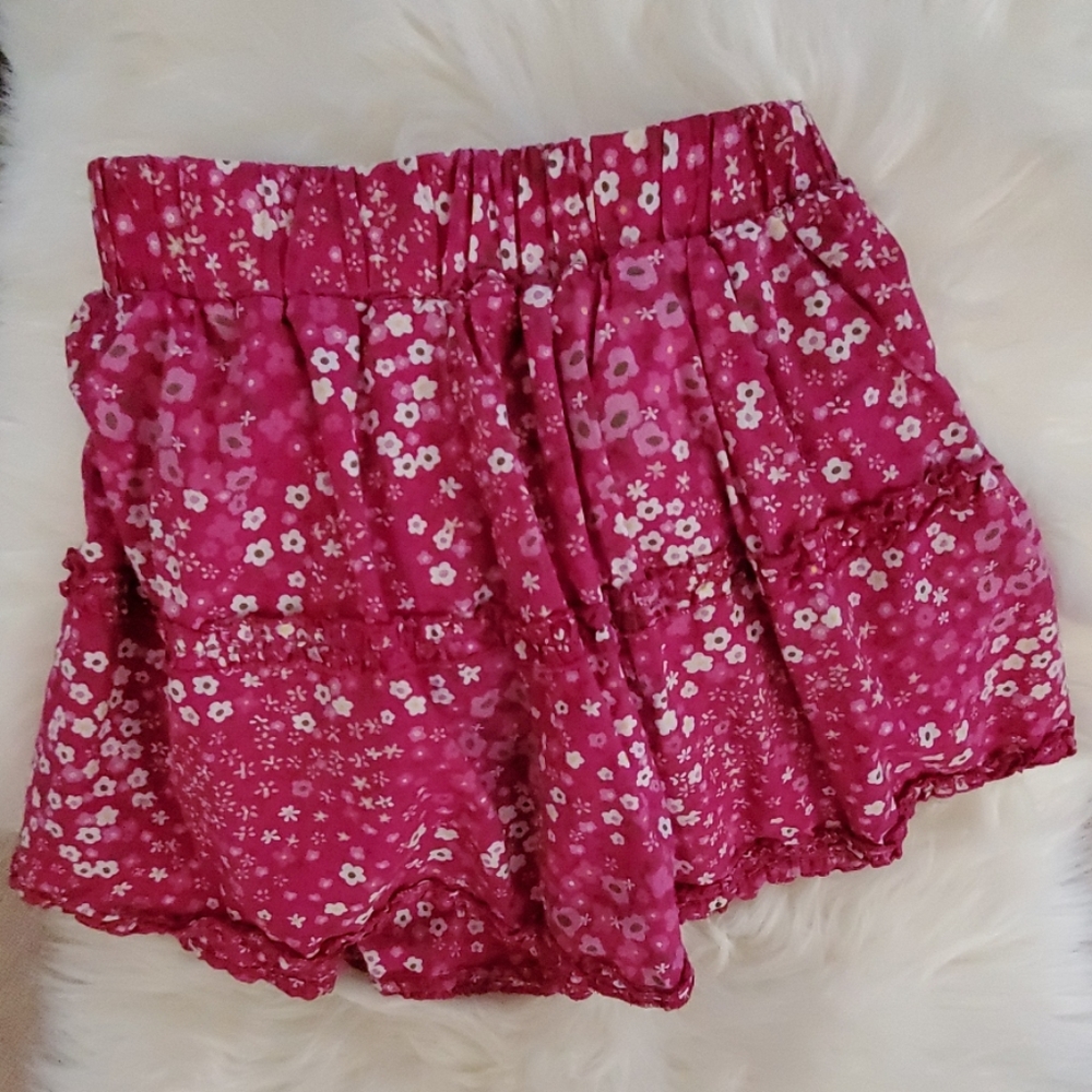 Girls Pink and White Skort Skirt